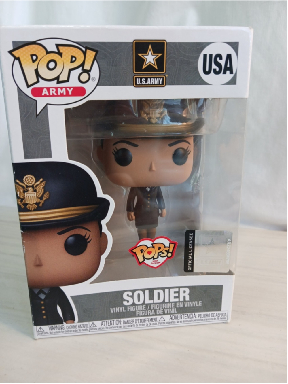 FUNKO POP USA U.S. Army Female Soldier Service Uniform Vinyl Figure